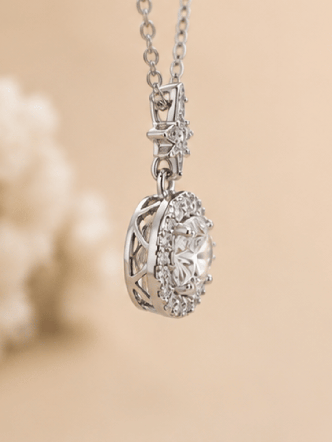 Celeste Diamond Pendant Necklace - Image 3