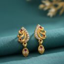 Gold plated drop earring