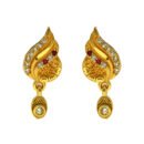 Gold plated drop earring
